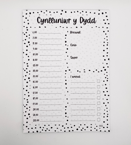 Daily Planner, Stationery, Welsh Stationery, Planner