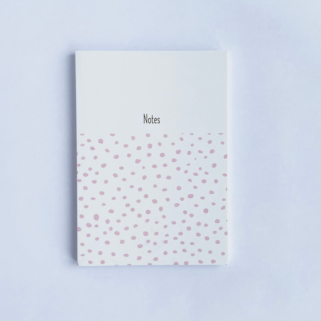 Notebook (Pink and white spots)